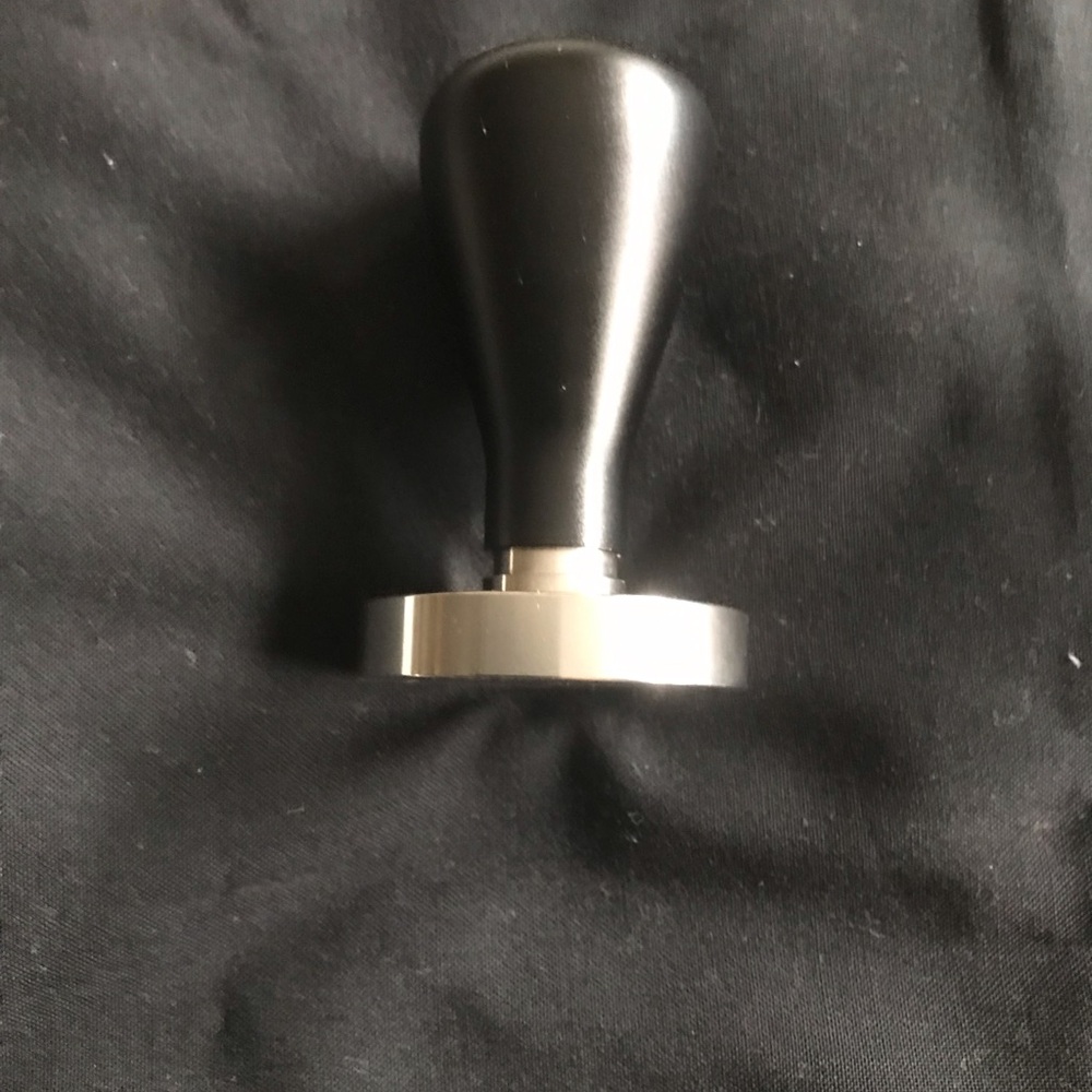 Williams-Sonoma Espresso Tamper with Black Handle and Stainless Base